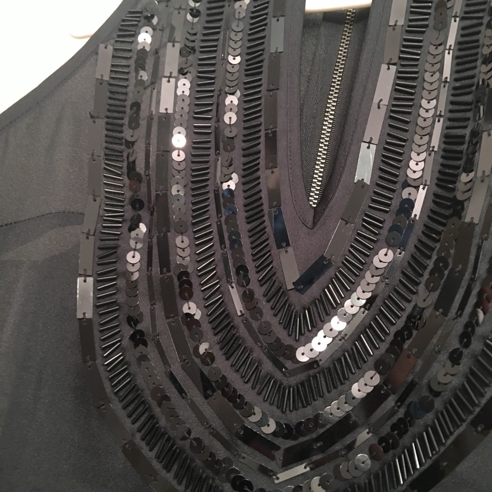 Bebe Halter Sequence And Fine Mesh Bodysuit - image 2